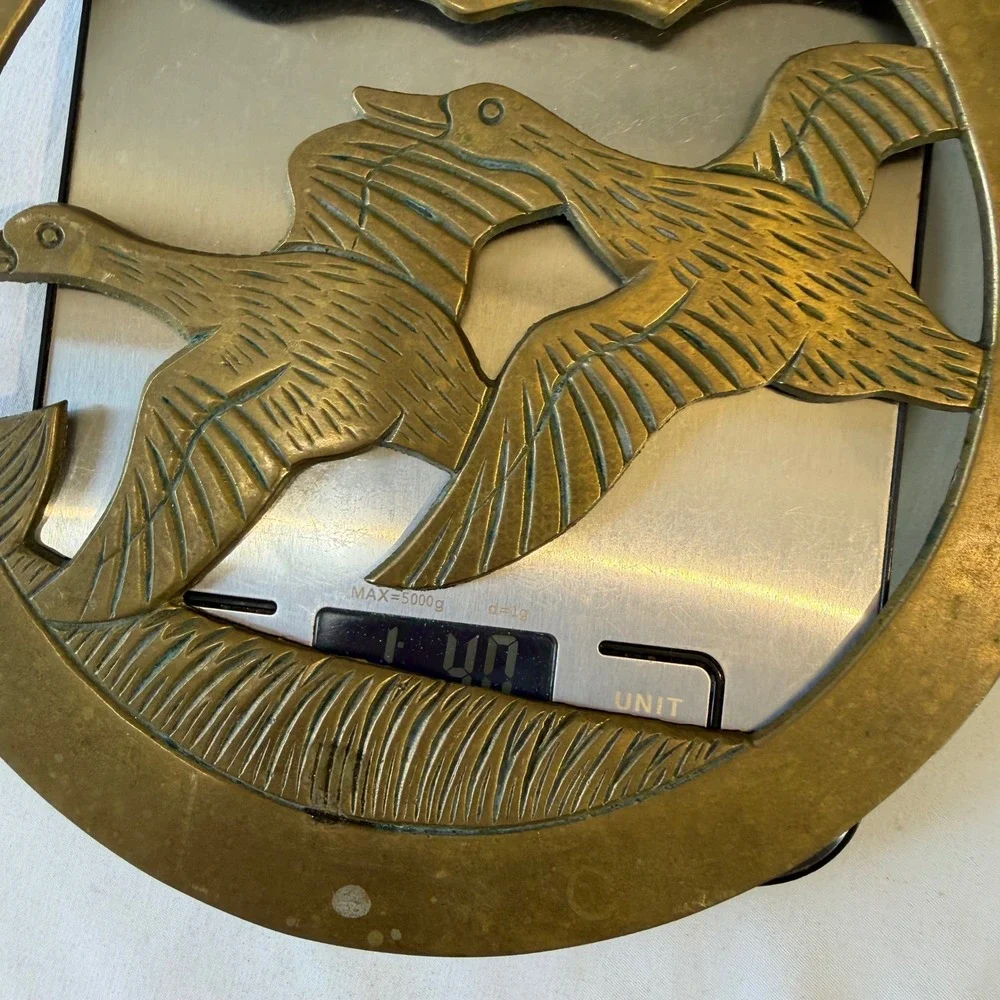 Penco Vintage Flying Geese Brass Trivet Wall Art MCM